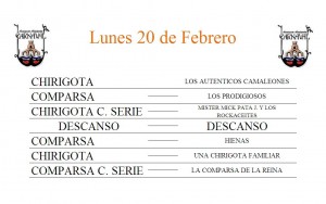 LUNES 20 DE FEBRERO