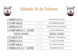 SABADO 18 DE FEBRERO