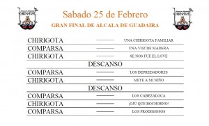 SABADO 25 DE FEBRERO, GRAN FINAL